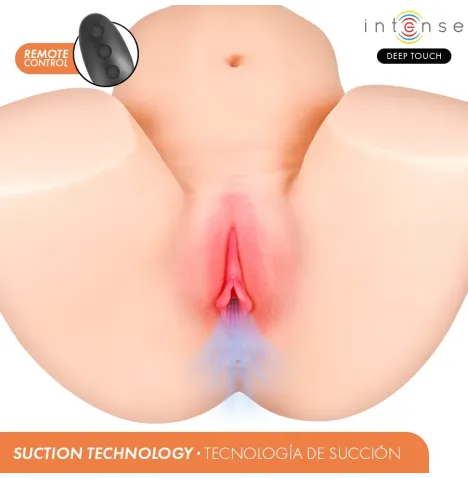 INTENSE DEEP TOUCH - JULIA MASTURBADOR VAGINA CON EFECTO SUCCIÓN, CALOR, VIBRACIÓN Y VOZ CON CONTROL REMOTO 9 KG